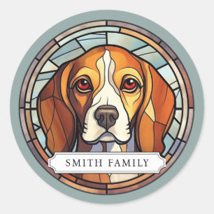 Beagle-Round-Stickers Runder Aufkleber