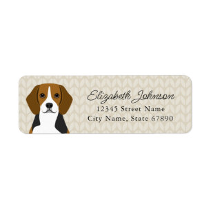 Beagle Rücksendeadressen-Aufkleber