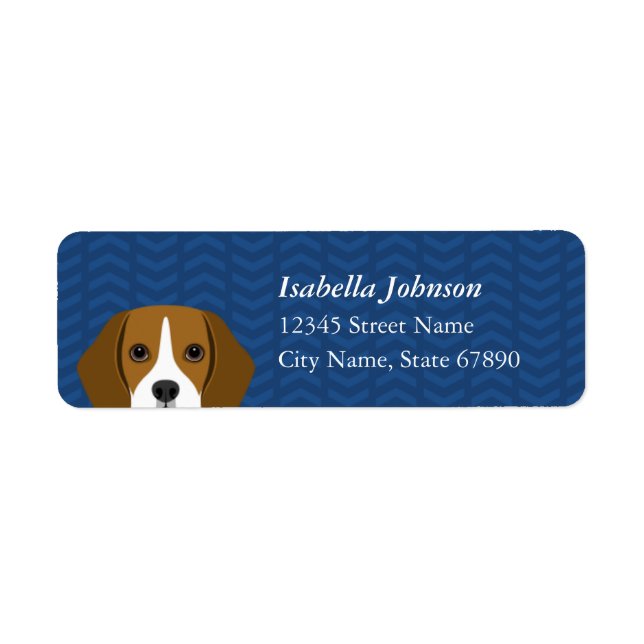 Beagle Rücksendeadressen-Aufkleber (Vorne)