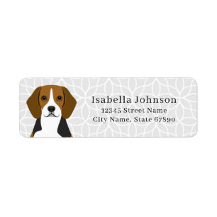 Beagle Rücksendeadressen-Aufkleber
