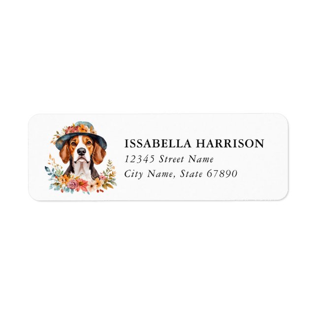 Beagle Rücksendeadressetiketten (Vorne)