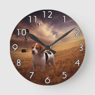 Beagle Runde Wanduhr