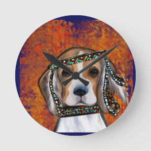 Beagle Runde Wanduhr