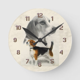 Beagle Runde Wanduhr
