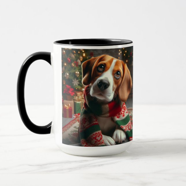 Beagle "Santa define Good" Weihnachtskaffee Tasse (Links)