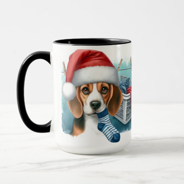 Beagle Santa "Definieren Sie gute Weihnachtskaffee Tasse (Links)