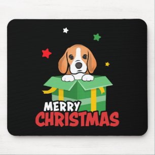 Beagle Santa Dog liebt frohe Weihnachten Weihnacht Mousepad
