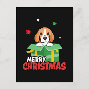 Beagle Santa Dog liebt frohe Weihnachten Weihnacht Postkarte