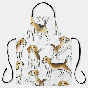 Beagle Schönheit: Wasserfarben-Hundemuster Schürze