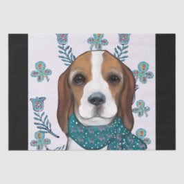 Beagle Seidenpapier