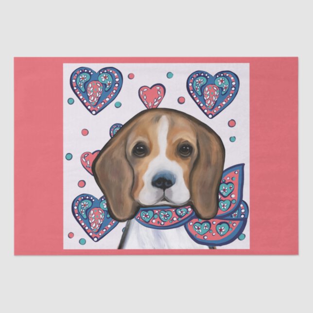 Beagle Seidenpapier (Vorderseite)