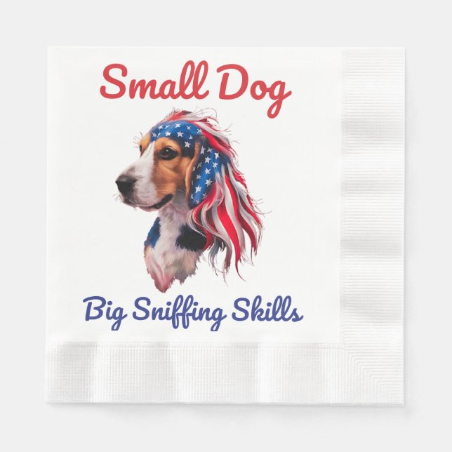 Beagle Serviette (Vorderseite)