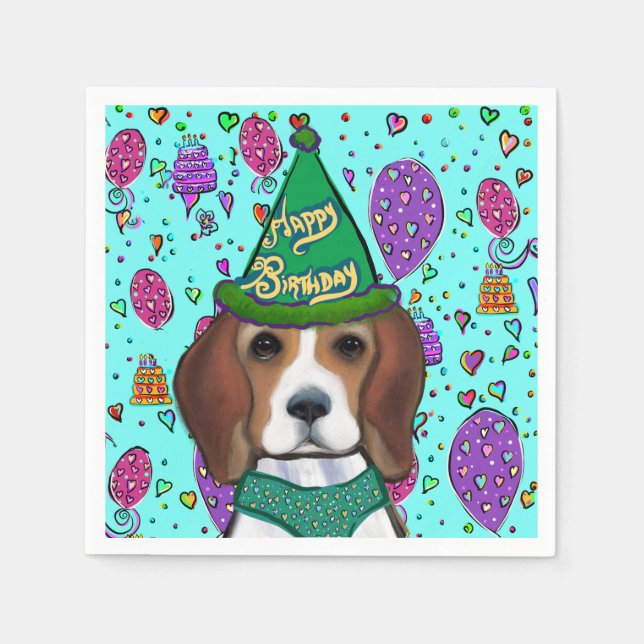 BEAGLE  SERVIETTE (Vorderseite)