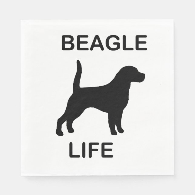 Beagle Serviette (Vorderseite)