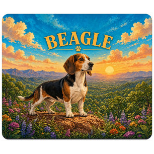 Beagle, Shenandoah Valley Vintage-Wasserfarbe Mousepad