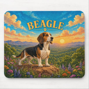 Beagle, Shenandoah Valley Vintage-Wasserfarbe Mousepad