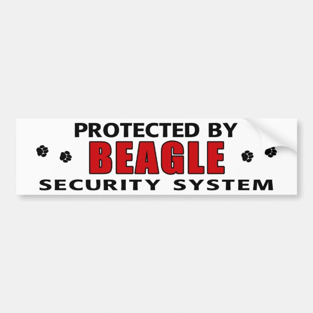 Beagle-Sicherheit Autoaufkleber (Vorne)