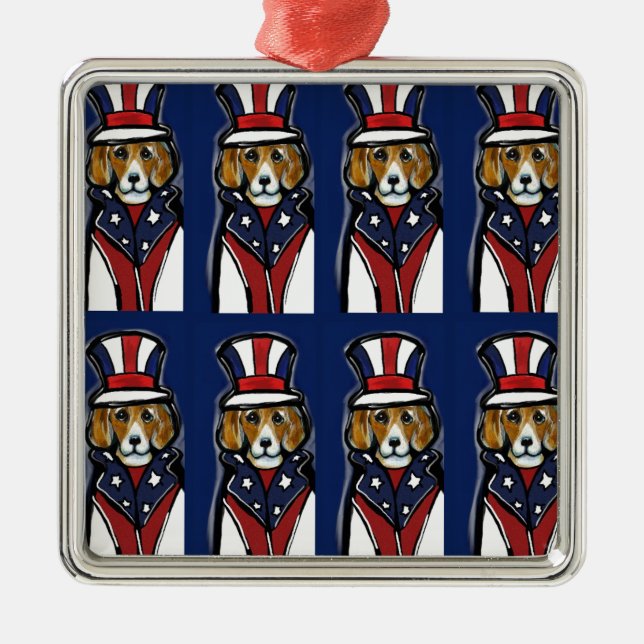 BEAGLE SILBERNES ORNAMENT (Vorne)
