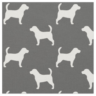 Beagle-Silhouette-Muster Stoff