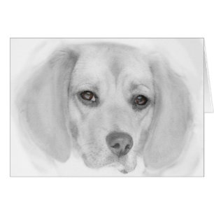 Beagle-Sketch-Blankenkarte