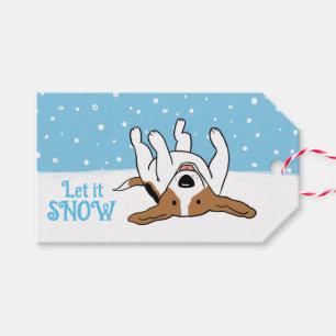 Beagle Snow Dog Weihnachtsgeschenk Geschenkanhänger