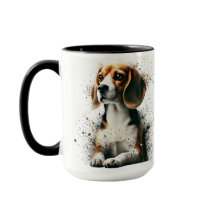 Beagle Splattered Coffee Tasse Cup