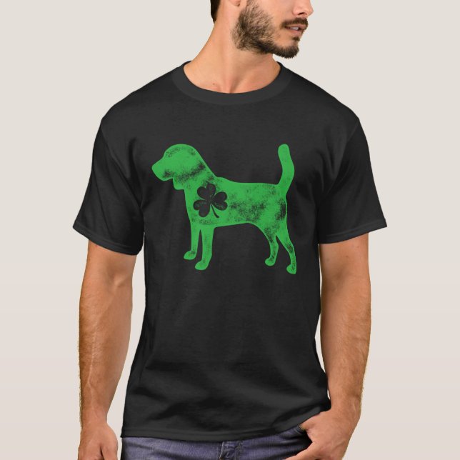 Beagle St Patrick s Day Boys Kids Girls Dog  Shamr T-Shirt (Vorderseite)