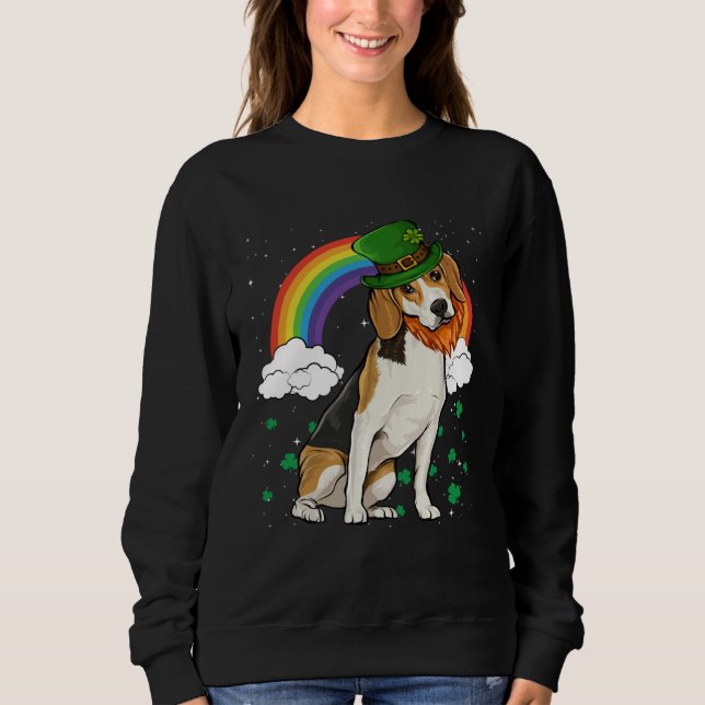 Beagle St Patricks Day Leprechaun Sweatshirt (Vorderseite)