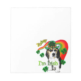 Beagle St Patrick's Day Notizblock