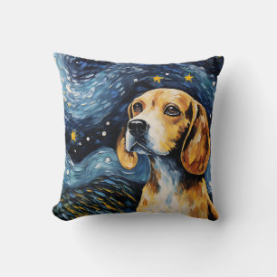 Beagle Starry Night Kissen