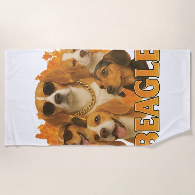 Beagle         strandtuch (Vorderseite)