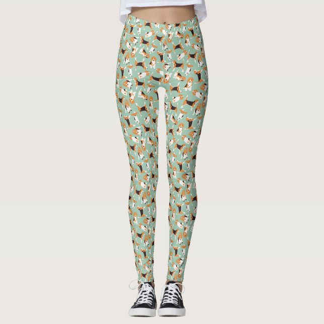 Beagle Streuminze Leggings (Vorderseite)