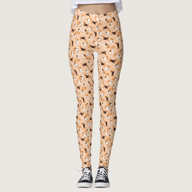 Beagle Streupeach Leggings (Vorderseite)