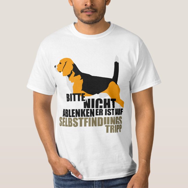 Beagle Suche T-Shirt (Vorderseite)