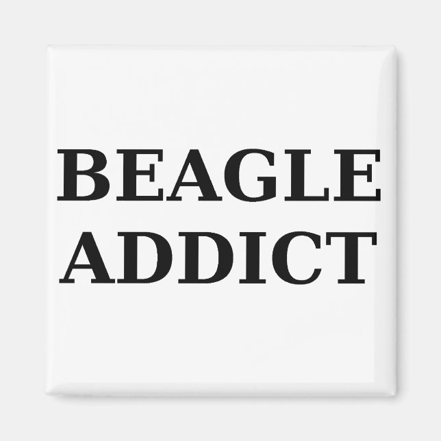 Beagle-Süchtig Magnet (Vorne)