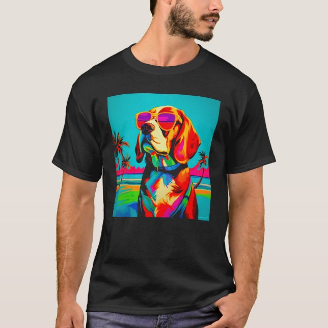 Beagle Summer Vacation T-Shirt (Vorderseite)