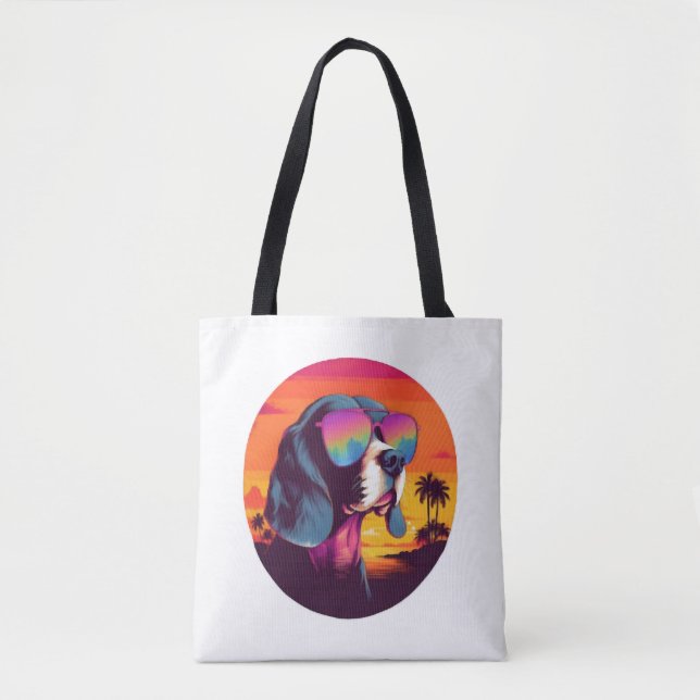 Beagle Sunset Background Shirt, Beagle Mama, Beagl (Vorderseite)