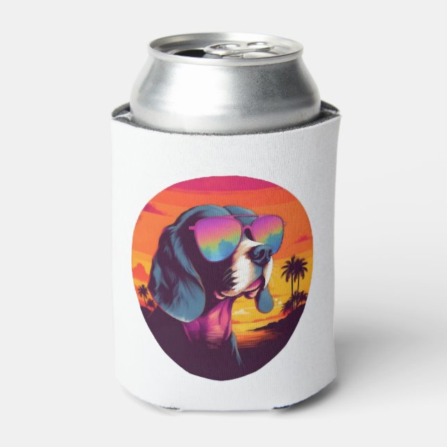 Beagle Sunset Background Shirt, Beagle Mama, Beagl Dosenkühler (Kanne Vorderseite)