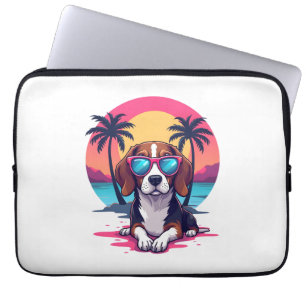 Beagle Sunset Background Shirt, Beagle Mama, Beagl Laptopschutzhülle
