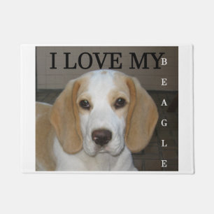 Beagle tan und weißer Liebe pic Fußmatte