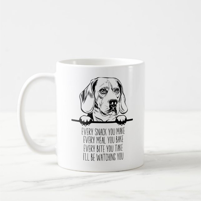 Beagle Tasse, Beagle Geschenk, Beagle Mama Kaffee  Kaffeetasse (Links)