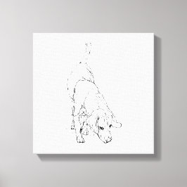 Beagle-Tasse – handgezeichnete Tinte-Hund Leinwanddruck