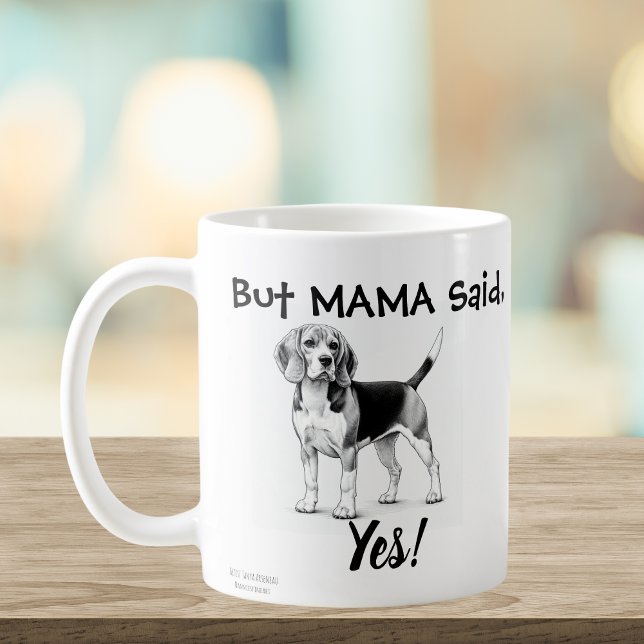 Beagle Tasse/Typografie Kaffeetasse (Von Creator hochgeladen)