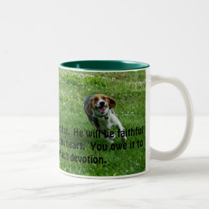 Beagle-Tasse Zweifarbige Tasse