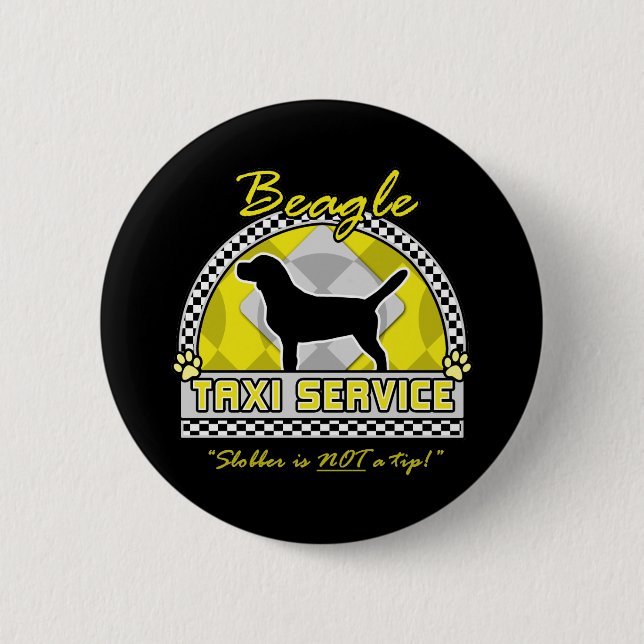 Beagle-Taxi-Service Button (Vorderseite)