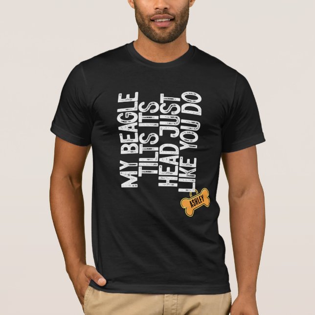 Beagle Tlits Kopf wie Ihr Hund T-Shirt (Vorderseite)