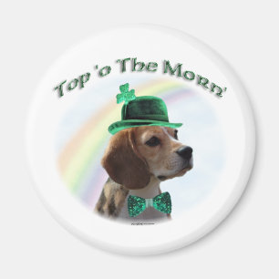 Beagle Top of the Morn'; Beagle St. Patrick's Day Magnet