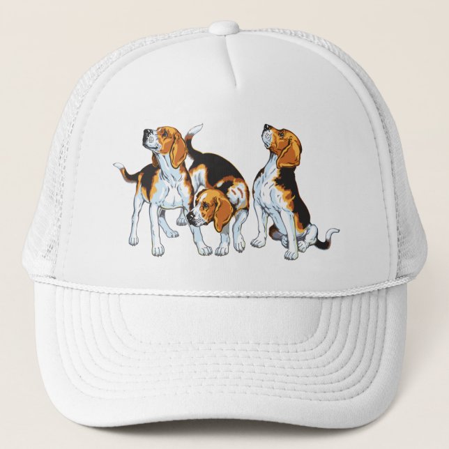 Beagle Truckerkappe (Vorderseite)