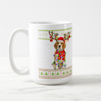 Beagle Ugly Christmas Lights Kaffeetasse
