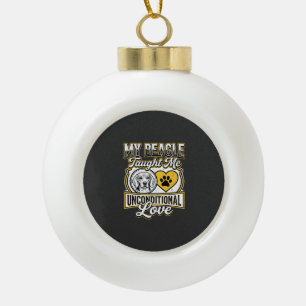Beagle Unbedingte Liebe Hundebesitzer Keramik Kugel-Ornament